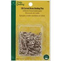 dritz quilting brass curved basting pins size 1 100pkg 230966