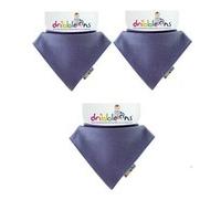 Dribble Ons Bandana Bib - Blueberry - 3 PACK (Gift Wrap Available)