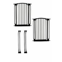 dreambaby value pack 2 extra tall meter high safety gates black with 2 ...