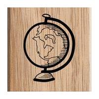 Drawn Globe Travel Stamp 3.8 x 3...