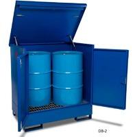 drumbank 2 drum enclosed spill pallet cabinet 1350 x 900 x 1350