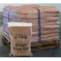 DRY BROWN ROCK SALT 25kg BAG - 10 BAGS