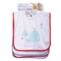 Dreambaby Pull Over Bibs - 4 Pack (Owls And Whales)
