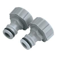 Draper 3/4 Bsp Outdoor 2 Pack Tap Connectors