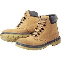 draper 49335 metal toe cap and mid sole tan suede safety work boots s1 ...