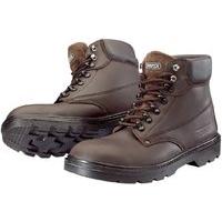 draper 49327 metal toe cap and mid sole dark brown safety work boots s ...