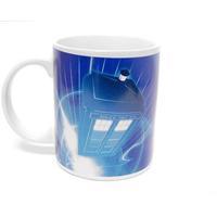 dr who printed mug blue