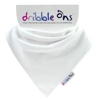 dribble ons dribble bib white