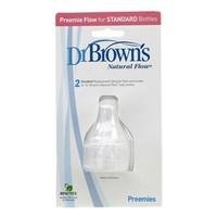 Dr Brown`s 2 Standard Replacement Silicone Teats - Preemie Flow