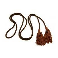 Dressing Gown Cord with Tassels Brown