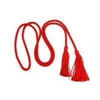 Dressing Gown Cord with Tassels Red