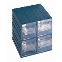 DRAWER UNIT, INTERLOCKING 4 DRAWERS