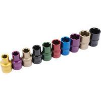 draper draper expert 10 piece 6 point hi torq metric coloured sockets