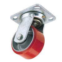 draper 65526 125mm dia swivel plate fixing polyurethane wheel s