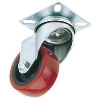 draper 65513 75mm dia swivel plate fixing polyurethane wheel s