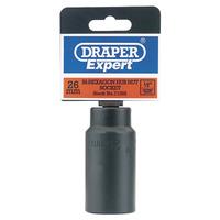 draper expert 71392 26mm 12 square drive 6 point hub nut socket