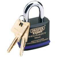 draper expert 64192 46mm heavy duty stainless steel padlock amp 2 keys