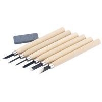 draper wood carving set with sharpening stone