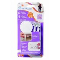 Dreambaby Pack Of 6 Socket Covers And 4 Safety Catches (white)