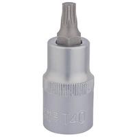 draper t40 x 55mm 12 square drive tx star socket bit