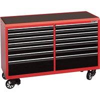 draper expert 14 drawer tool roller cabinet red