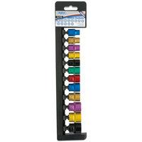 draper draper 38 sq dr 12 piece metric socket set with coloured chrome ...