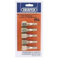 draper 55061 14 female thread pcl coupling screw adaptor pack of 5