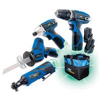 Draper 52023 Storm Force 10.8V Drill 4 Pack +3 Batteries and Bag -...