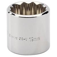 Draper 53346 Expert 19mm 3/8 Square Drive Hi-torq Bi-hexagon Socket - Silver