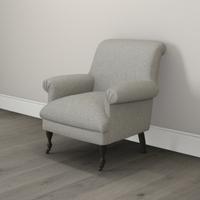Draycott Scroll-Back Tweed Chair