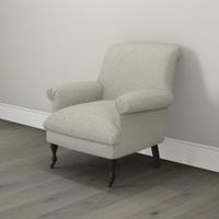 Draycott Scroll-Back Wool Chair