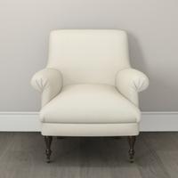 Draycott Scroll-Back Cotton Chair