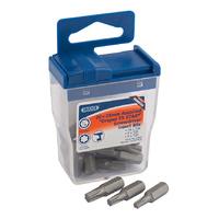 draper 20 x 25mm assorted tx star screwdriver insert bits