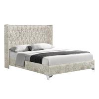 Drogo Velvet Bed Frame Oyster Double