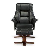 Drammen Swivel Recliner Chair Black