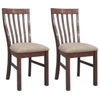 driftwood reclaimed pine dining chair with fabric seat pair