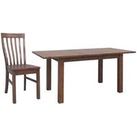 driftwood reclaimed pine dining set small extending with 6 wooden seat ...