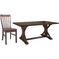 driftwood reclaimed pine dining set refectory with 6 wooden seat dinin ...