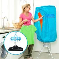 DriBUDDi: Electric Clothes Dryer, Clips & Pink or Black Hangers