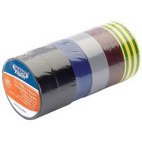 Draper Expert 90086 6x10mx19mm Mixed Colours Insulation Tape to Bs...