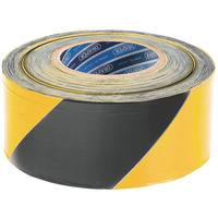draper 69009 75mm x 500m black amp yellow barrier tape roll