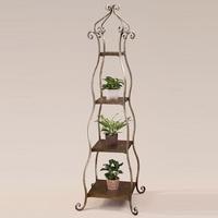 Dresen Display Stand In Metal With Burnished Silver Leaf