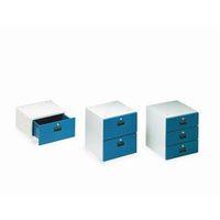 DRAWER UNIT SINGLE BLUE DRAWERS 420x420x210mm