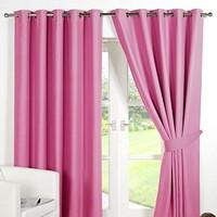 Dreamscene Luxury Ring Top Fully Lined Pair Thermal Blackout Eyelet Curtain Pink 90\