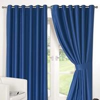 Dreamscene Luxury Ring Top Fully Lined Pair Thermal Blackout Eyelet Curtain Blue 46\