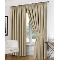 dreamscene luxury basket weave blackout thermal lined tape top curtain ...