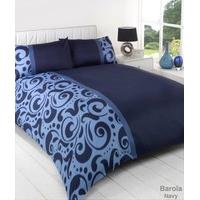 Dreamscene Barola Superking Duvet Cover Bedding Set, Set of 3, Navy