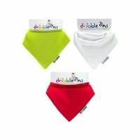 Dribble Ons Christmas Bandana Bib - Red, Green & White - 3 PACK (Gift Wrap Available)