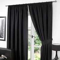 dreamscene thermal pencil pleat blackout pair curtains ready made line ...