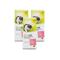 Drontal Oral Suspension For Puppies 100ml - Triple Pack